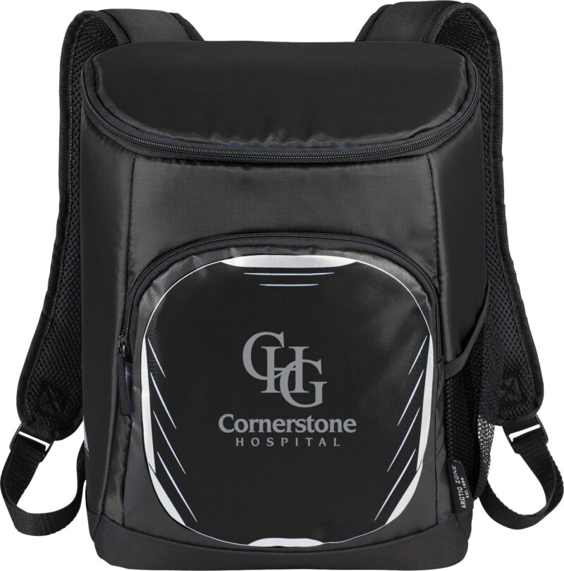 Custom Arctic Zone® 18 Can Cooler Backpack with Company Logo - Personalized Bulk Corporate Gift - 2