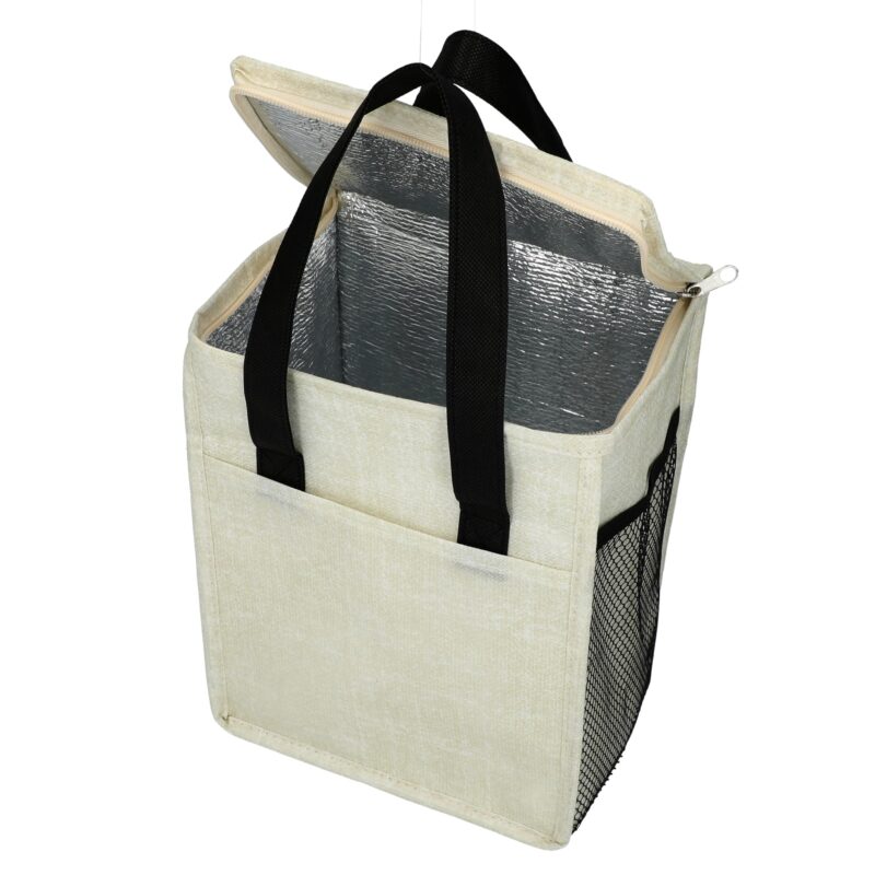 Custom Ares Recycled Non-Woven 12 Can Cooler with Company Logo - Personalized Bulk Corporate Gift - 7