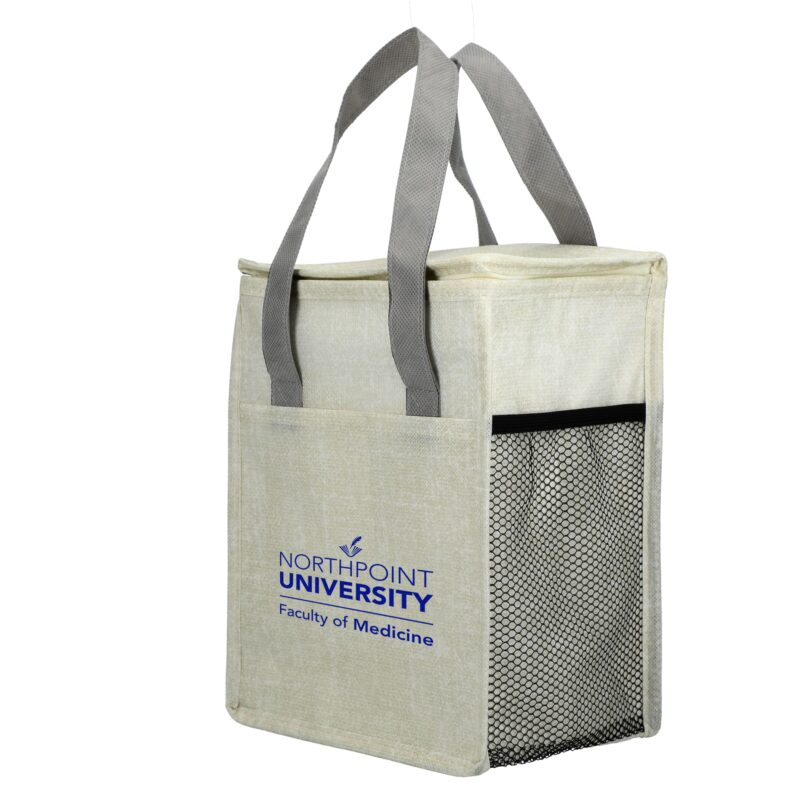 Custom Ares Recycled Non-Woven 12 Can Cooler with Company Logo - Personalized Bulk Corporate Gift - 8