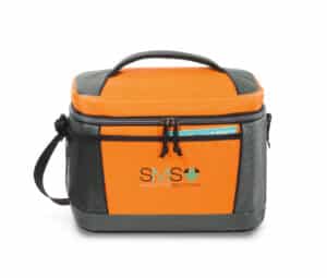 Custom Aspen Lunch Cooler - Orange with Company Logo - Personalized Bulk Corporate Gift