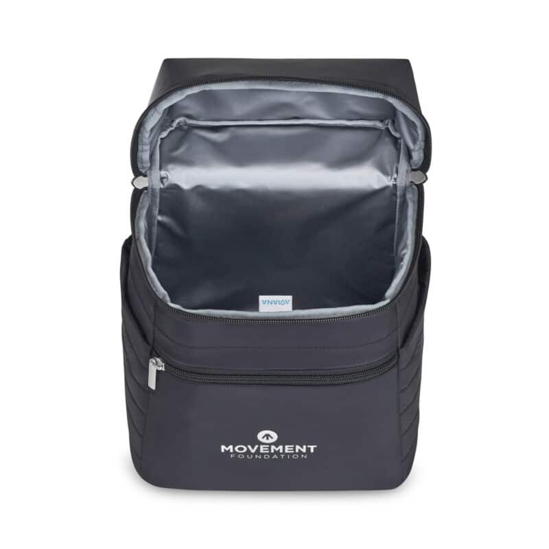 Custom Aviana™ Mini Backpack Cooler - Black with Company Logo - Personalized Bulk Corporate Gift - 3