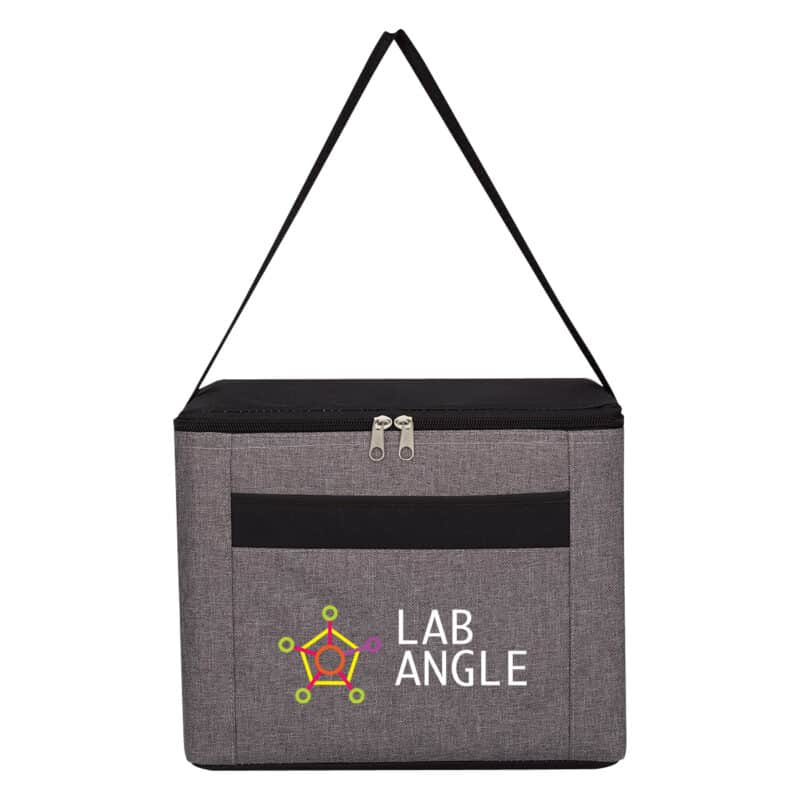 Custom Brighton Heathered Kooler Bag with Company Logo - Personalized Bulk Corporate Gift - 3