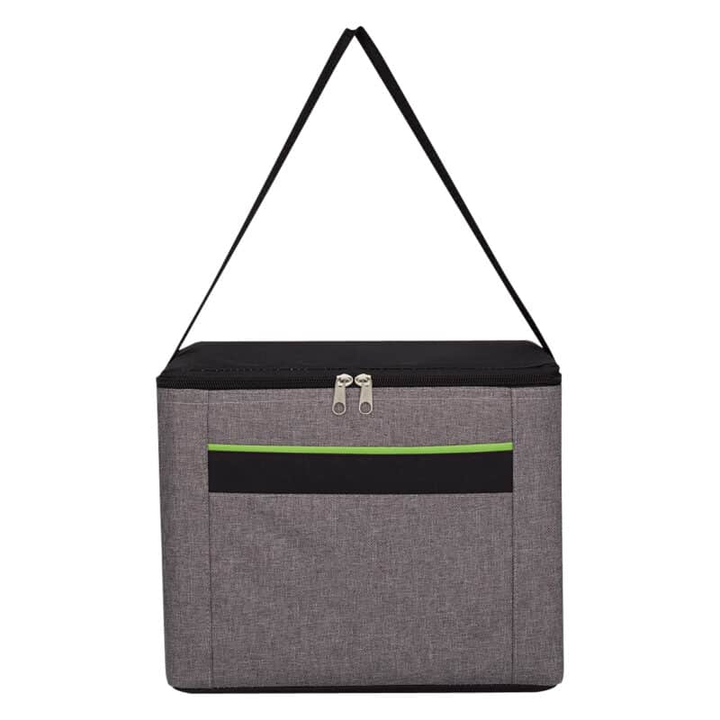 Custom Brighton Heathered Kooler Bag with Company Logo - Personalized Bulk Corporate Gift - 5