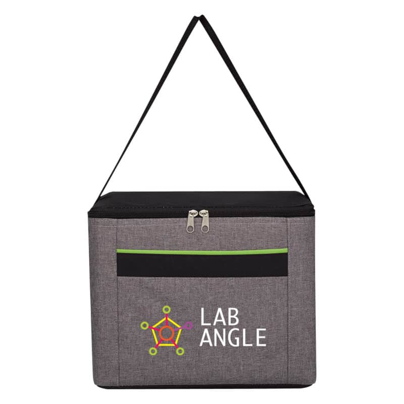 Custom Brighton Heathered Kooler Bag with Company Logo - Personalized Bulk Corporate Gift - 8