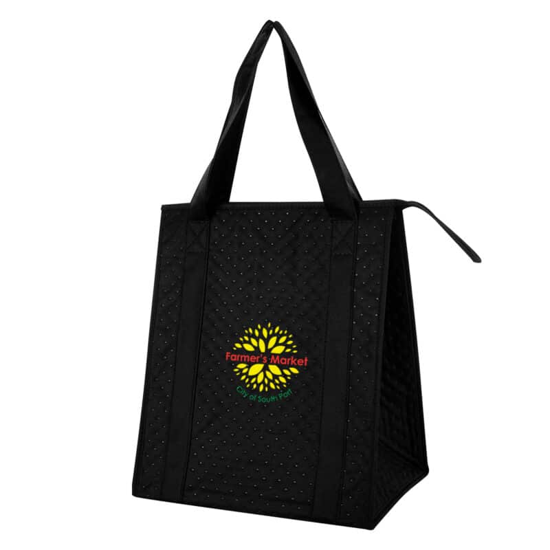 Custom Dimples Non-woven Cooler Tote Bag with Company Logo - Personalized Bulk Corporate Gift - 2