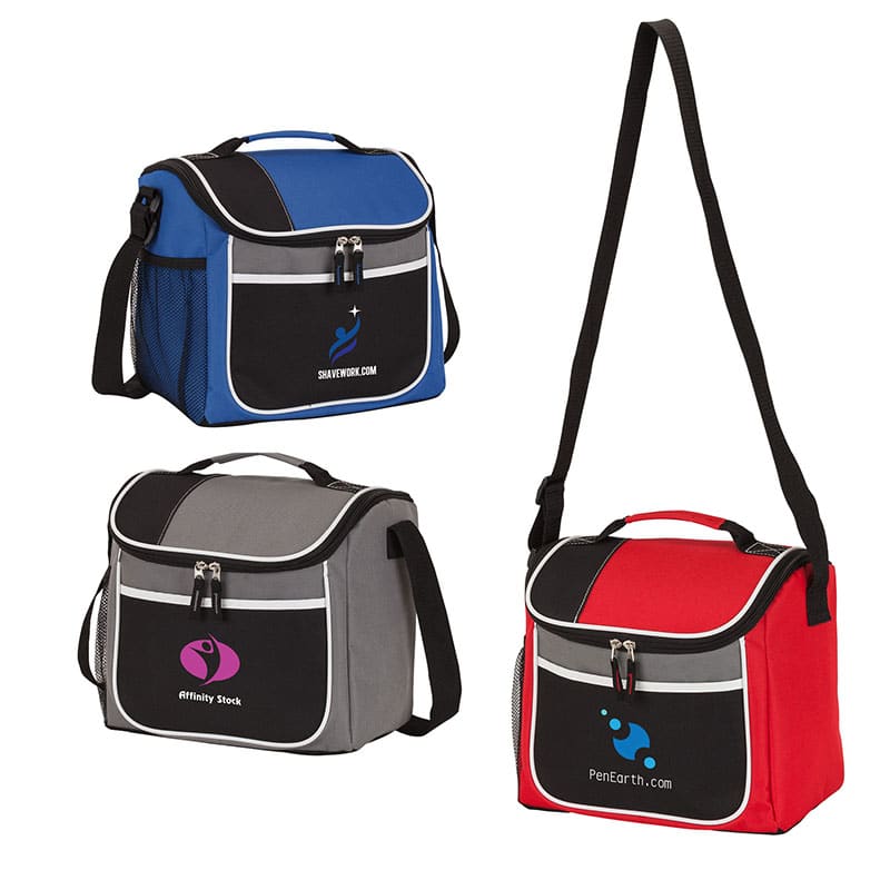 Custom Geneva 16-Can Cooler Bag with Company Logo - Personalized Bulk Corporate Gift