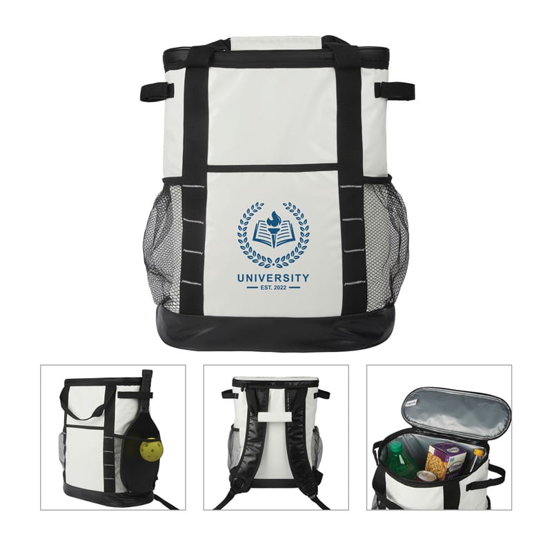 Custom Glacier 24-Can Cooler Backpack with Company Logo - Personalized Bulk Corporate Gift