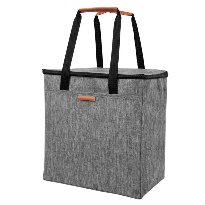 Custom Huntington Heathered Cooler Tote Bag with Company Logo - Personalized Bulk Corporate Gift - 1