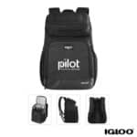 Custom Igloo MaxCold Evergreen 18-Can RPET Cooler Backpack with Company Logo - Personalized Bulk Corporate Gift