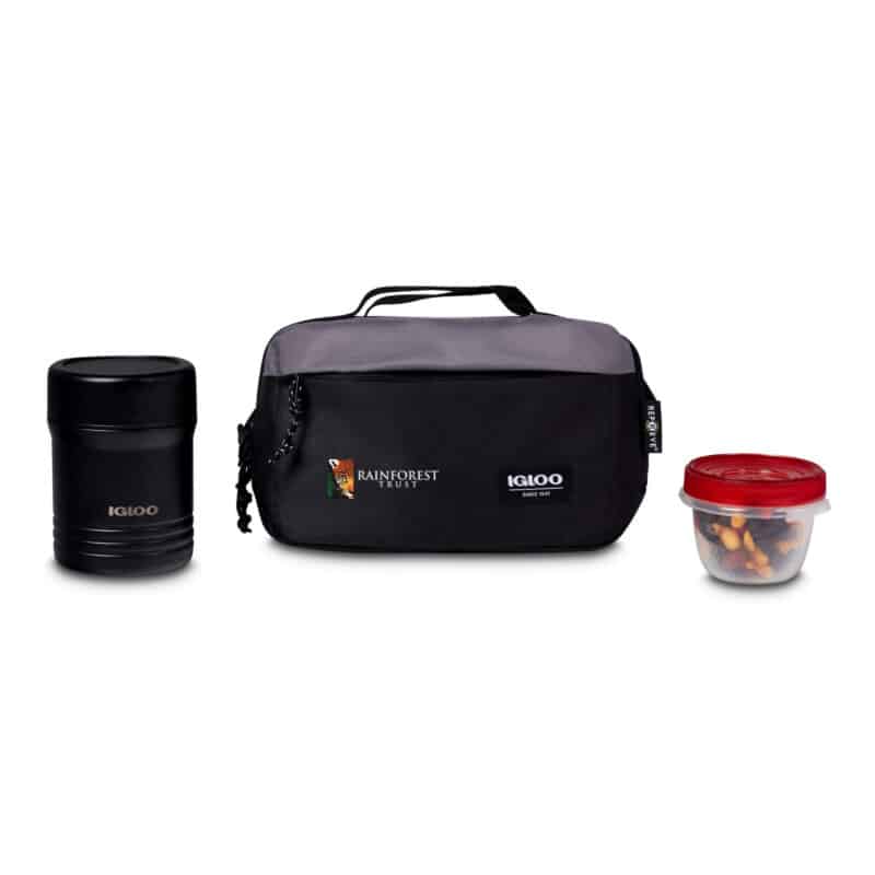 Custom Igloo® Fundamentals Hip Pack Cooler - Black-Dark Grey with Company Logo - Personalized Bulk Corporate Gift - 2