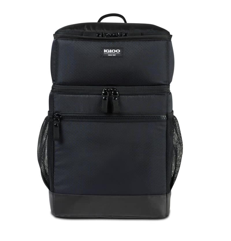 Custom Igloo® Maddox Backpack Cooler - Black with Company Logo - Personalized Bulk Corporate Gift - 1