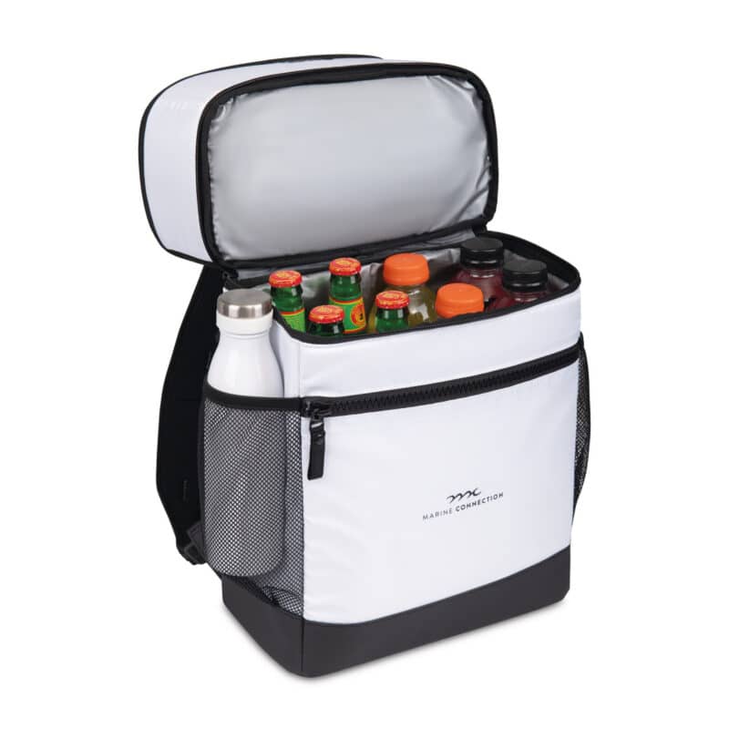 Custom Igloo® Maddox Backpack Cooler - White with Company Logo - Personalized Bulk Corporate Gift - 3