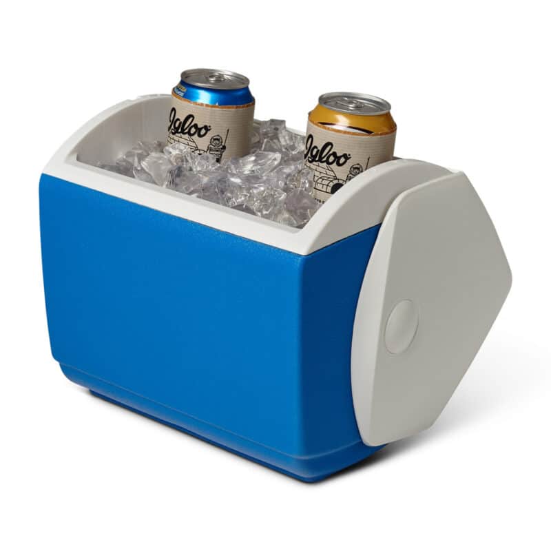 Custom Igloo® Playmate Pal™ 7 Qt Cooler - White-Majestic Blue with Company Logo - Personalized Bulk Corporate Gift - 5