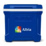 Custom Igloo® Profile II 16 Qt Cooler - White-Majestic Blue with Company Logo - Personalized Bulk Corporate Gift