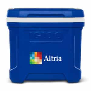 Custom Igloo® Profile II 16 Qt Cooler - White-Majestic Blue with Company Logo - Personalized Bulk Corporate Gift