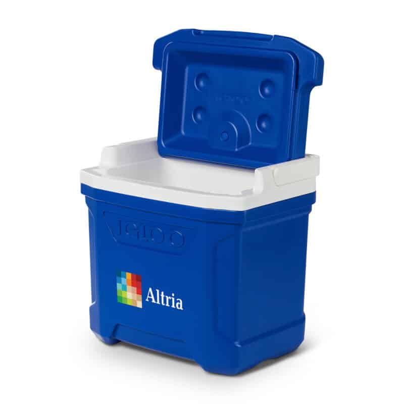 Custom Igloo® Profile II 16 Qt Cooler - White-Majestic Blue with Company Logo - Personalized Bulk Corporate Gift - 6