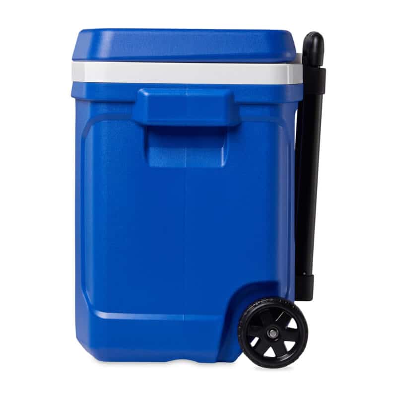 Custom Igloo® Profile II 28 Qt Roller Cooler - White-Majestic Blue with Company Logo - Personalized Bulk Corporate Gift - 7