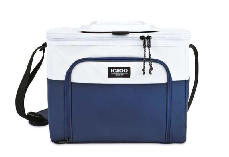 Custom Igloo® Seadrift™ Hard Lined Cooler - Navy-White with Company Logo - Personalized Bulk Corporate Gift - 1