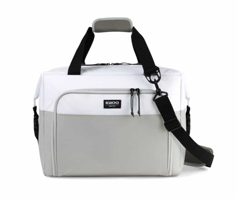 Custom Igloo® Seadrift™ Snap Down Cooler - White-Grey with Company Logo - Personalized Bulk Corporate Gift - 1