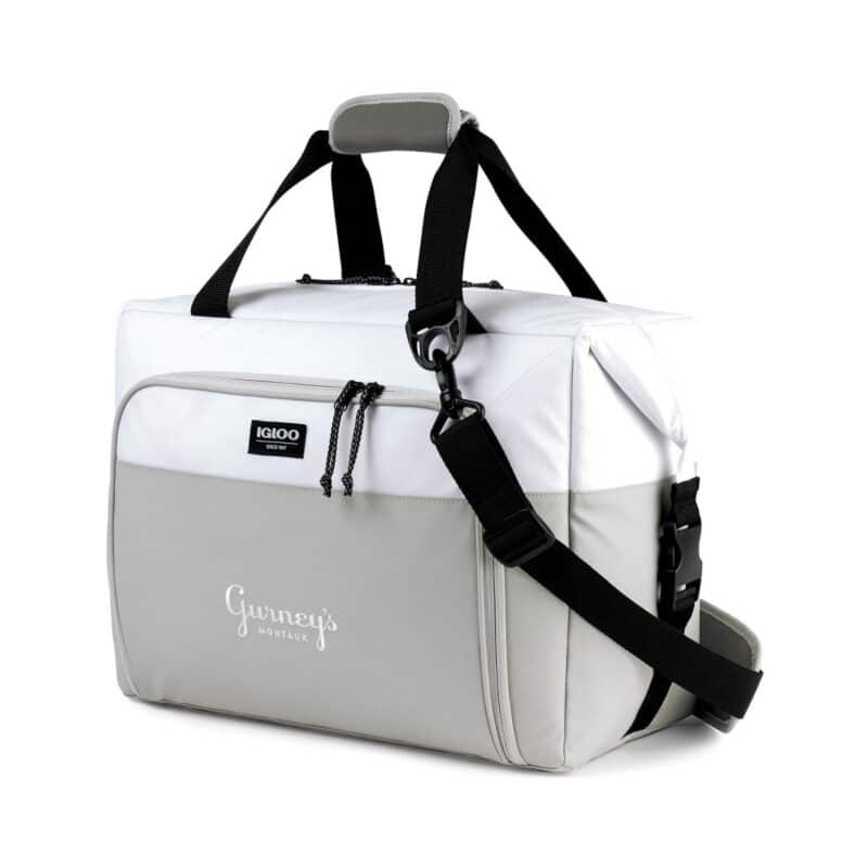 Custom Igloo® Seadrift™ Snap Down Cooler - White-Grey with Company Logo - Personalized Bulk Corporate Gift - 2