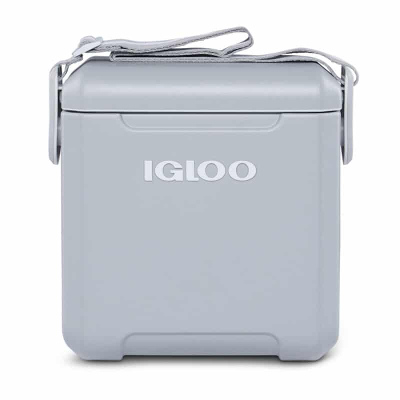 Custom Igloo® Tag Along Too Cooler - Light Grey with Company Logo - Personalized Bulk Corporate Gift - 1