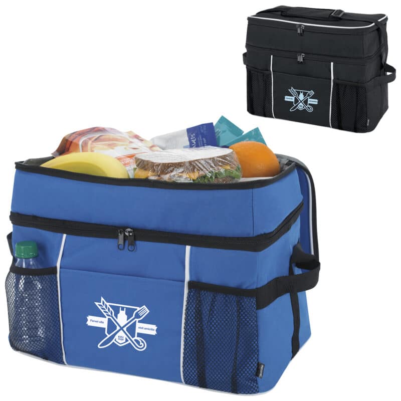 Custom Koozie® Double-Compartment 30-Can Cooler with Company Logo - Personalized Bulk Corporate Gift