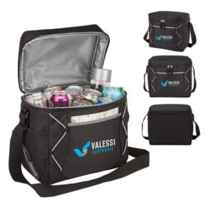 Custom Monterey 16-Can Cooler Bag with Diamond 420D with Company Logo - Personalized Bulk Corporate Gift
