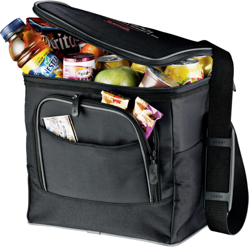 Custom New Connections 24 Can Collapsible Cooler with Company Logo - Personalized Bulk Corporate Gift - 1