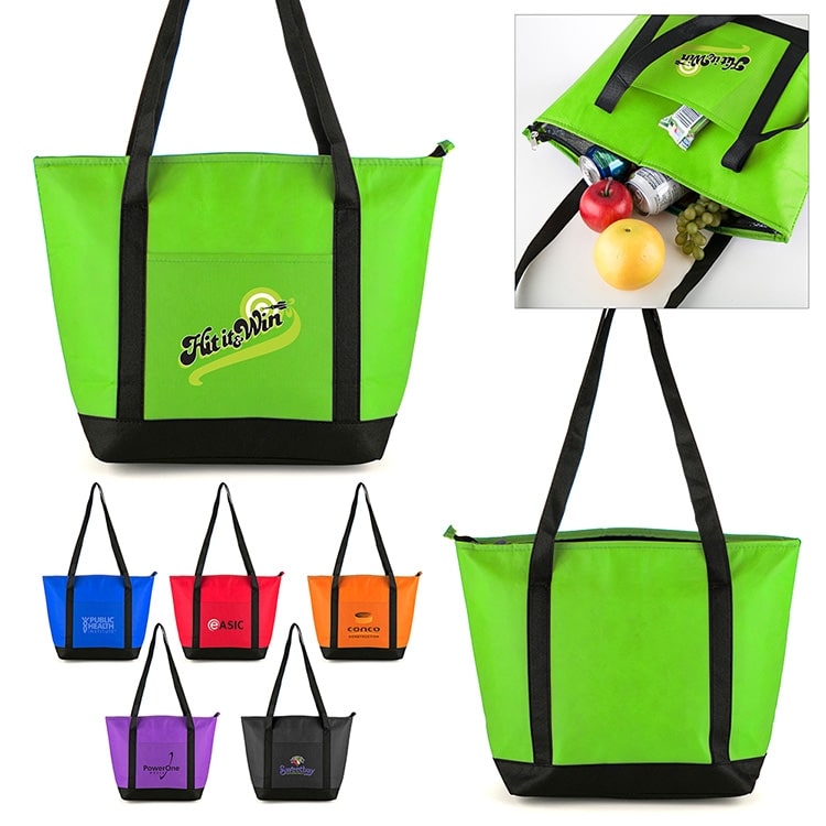 Custom Newport Cooler Bag with Company Logo - Personalized Bulk Corporate Gift