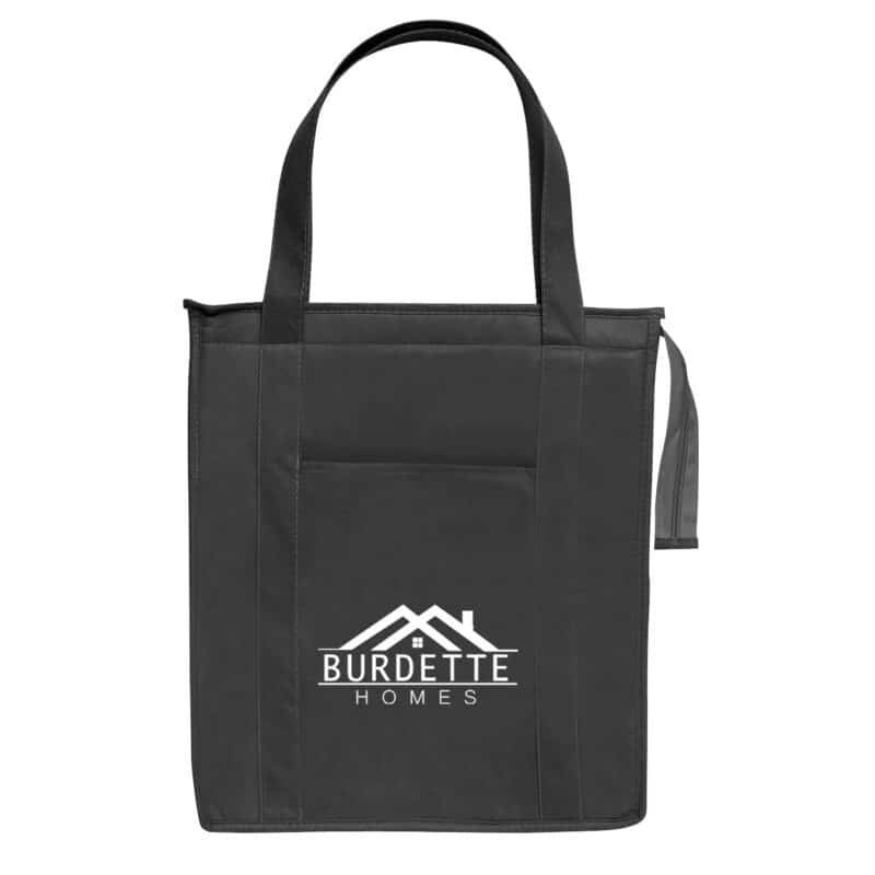 Custom Non-woven Insulated Shopper Tote Bag with Company Logo - Personalized Bulk Corporate Gift - 3