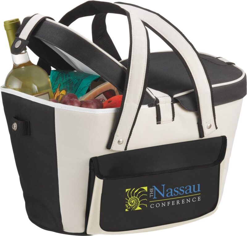 Custom Picnic Basket 24 Can Cooler with Company Logo - Personalized Bulk Corporate Gift - 3