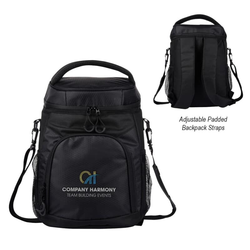 Custom Riverbank Cooler Bag Backpack with Company Logo - Personalized Bulk Corporate Gift - 7