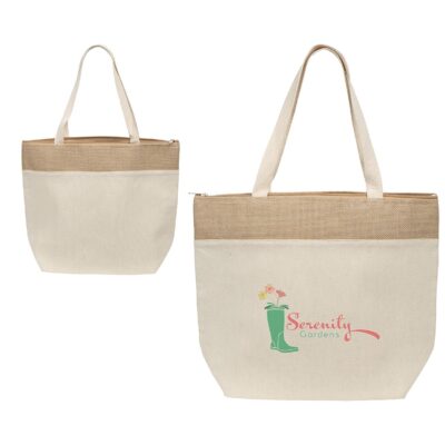Savanna Jute & Recycled Cotton Cooler Tote-1