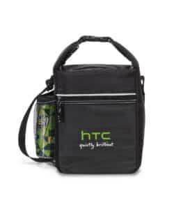 Custom Spirit Lunch Cooler - Black with Company Logo - Personalized Bulk Corporate Gift