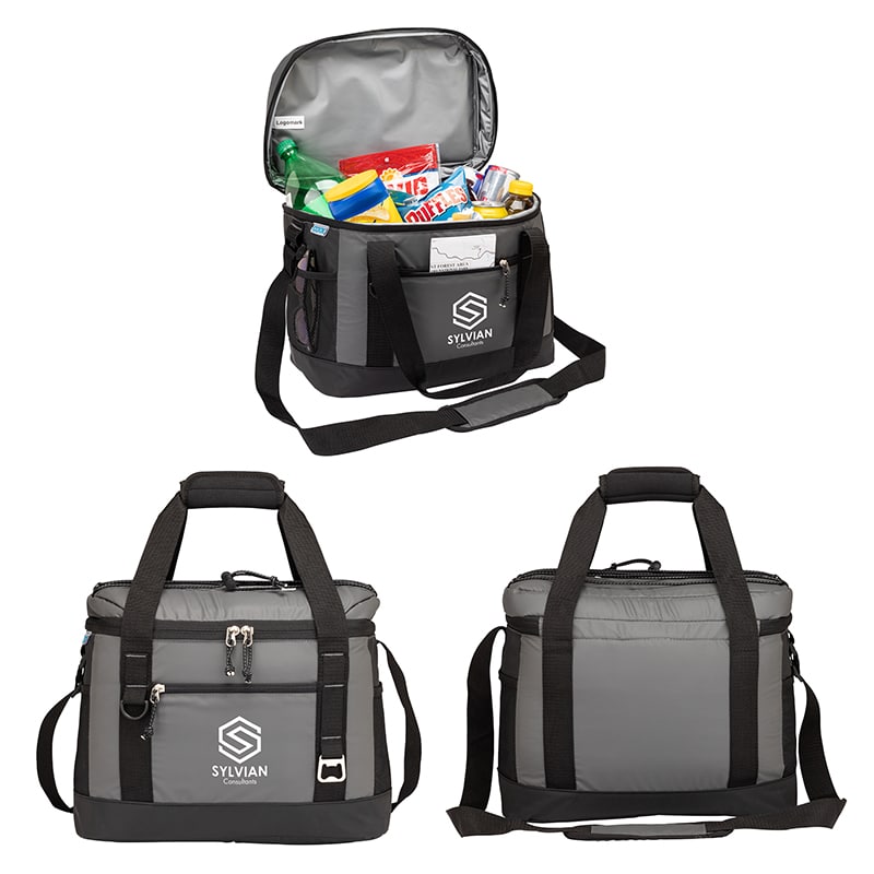 Custom iCOOL Aspen 24-Can Cooler Bag with Company Logo - Personalized Bulk Corporate Gift