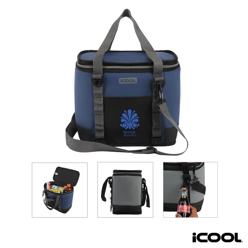 Custom iCOOL Pinecrest 12-Can Cooler with Company Logo - Personalized Bulk Corporate Gift