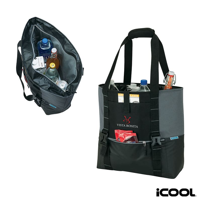 Custom iCOOL Sandpointe 36-Can Cooler Tote with Company Logo - Personalized Bulk Corporate Gift