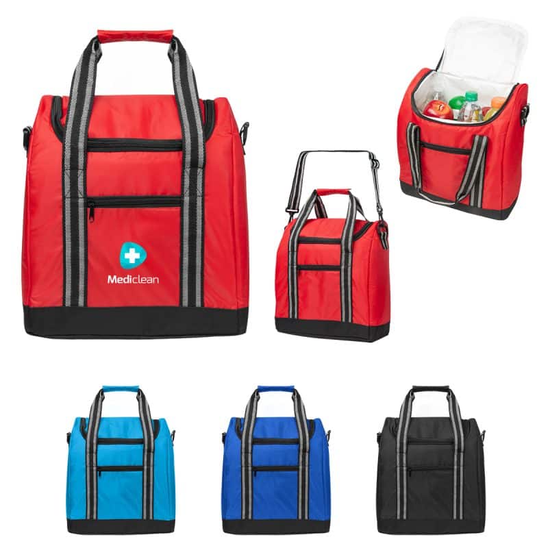 Custom Clark 28 Can Cooler Lunch Bag with Company Logo - Personalized Bulk Corporate Gift