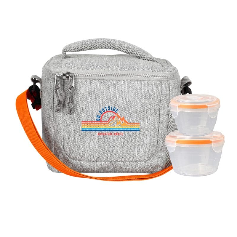 Custom Adventure Cooler Nested Lunch Set with Company Logo - Personalized Bulk Corporate Gift - 4