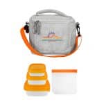 Custom Adventure Cooler Portion Control & Sandwich Set with Company Logo - Personalized Bulk Corporate Gift - 6