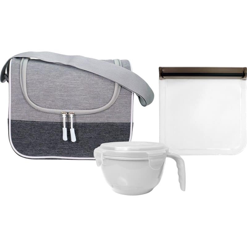 Custom Bay Noodle & Sandwich Cooler Set with Company Logo - Personalized Bulk Corporate Gift - 3