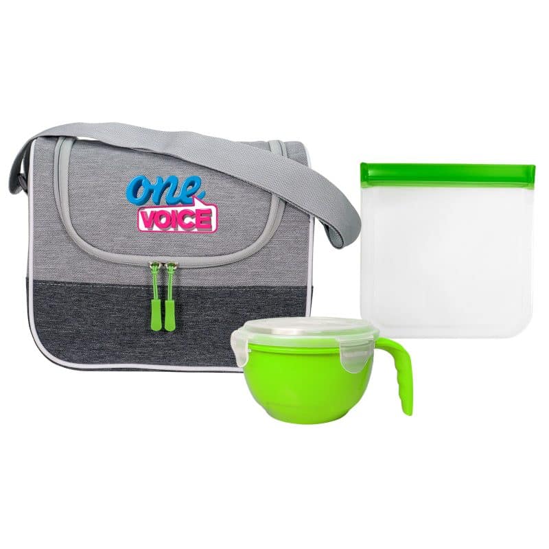 Custom Bay Noodle & Sandwich Cooler Set with Company Logo - Personalized Bulk Corporate Gift - 6
