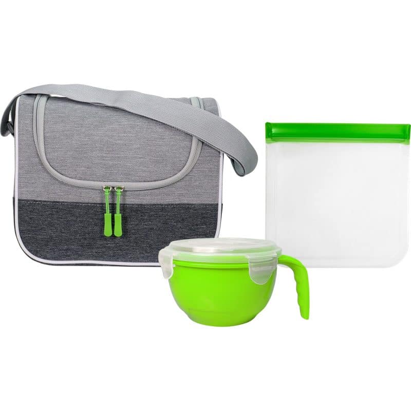 Custom Bay Noodle & Sandwich Cooler Set with Company Logo - Personalized Bulk Corporate Gift - 7