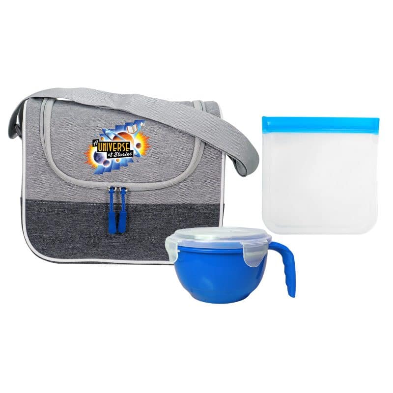 Custom Bay Noodle & Sandwich Cooler Set with Company Logo - Personalized Bulk Corporate Gift - 8