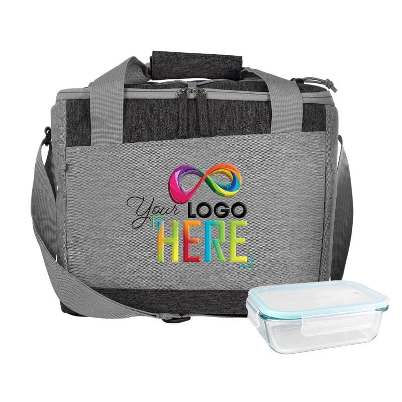 Custom Bay Picnic Cooler Lunch Set with Company Logo - Personalized Bulk Corporate Gift - 7