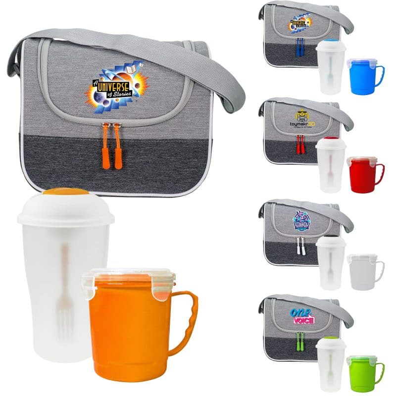 Custom Bay Soup & Salad Cooler Set with Company Logo - Personalized Bulk Corporate Gift