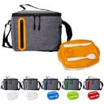 Custom Locking Lid Oval Cooler Lunch Set with Company Logo - Personalized Bulk Corporate Gift - 1