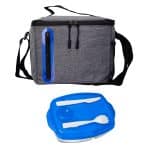 Custom Locking Lid Oval Cooler Lunch Set with Company Logo - Personalized Bulk Corporate Gift - 4