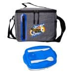 Custom Locking Lid Oval Cooler Lunch Set with Company Logo - Personalized Bulk Corporate Gift - 5