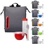 Custom Oval Cooler Noodle Lunch Set with Company Logo - Personalized Bulk Corporate Gift - 1